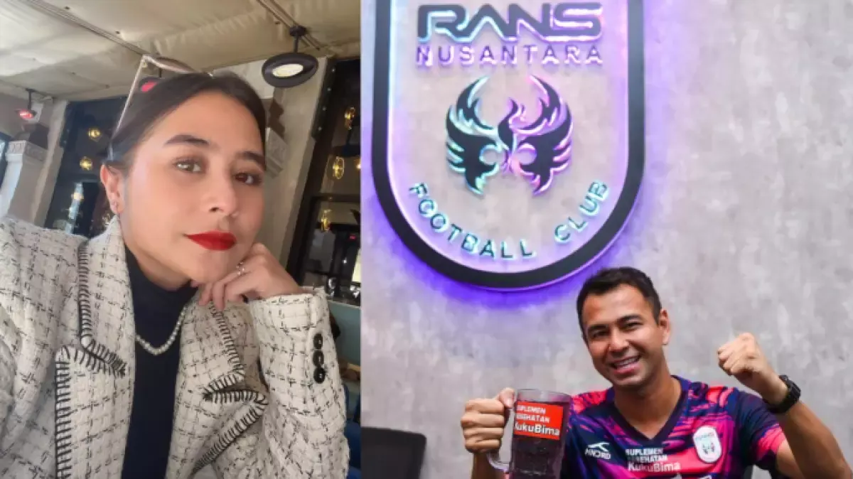 Prilly Latuconsina dan Raffi Ahmad artis yang menjadi pemilik klub bola di Indonesia.