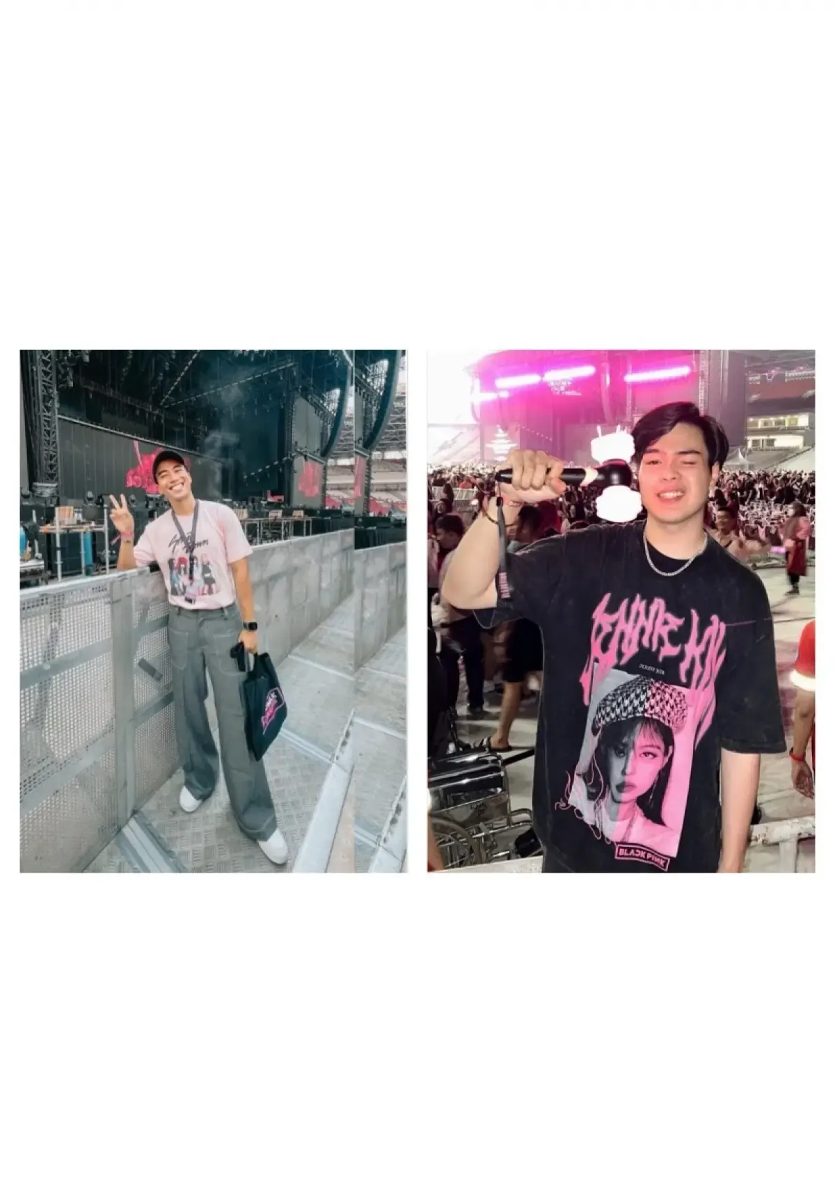 Artis cowok nonton konser BLACKPINK (Sumber: Instagram.com/vidialdiano)