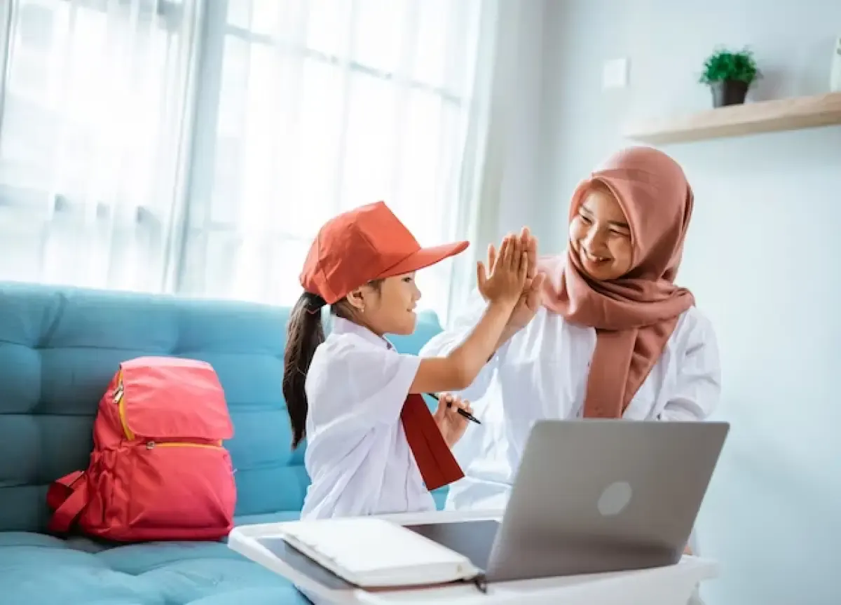 Ilustrasi orang tua dan anak