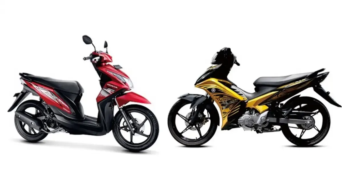 Illustrasi Perbandingan Motor Matic vs Manual (Sumber : Pinterest)