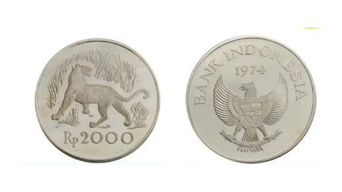 Uang koin Indonesia yang menjadi saksi final Piala Dunia 1974. (Sumber : BI.GO.ID)