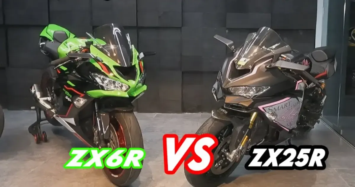 Perbandingan Kawasaki ZX-25R dengan ZX-6R (Foto: youtube.com/Ripval Nur Hisyam)