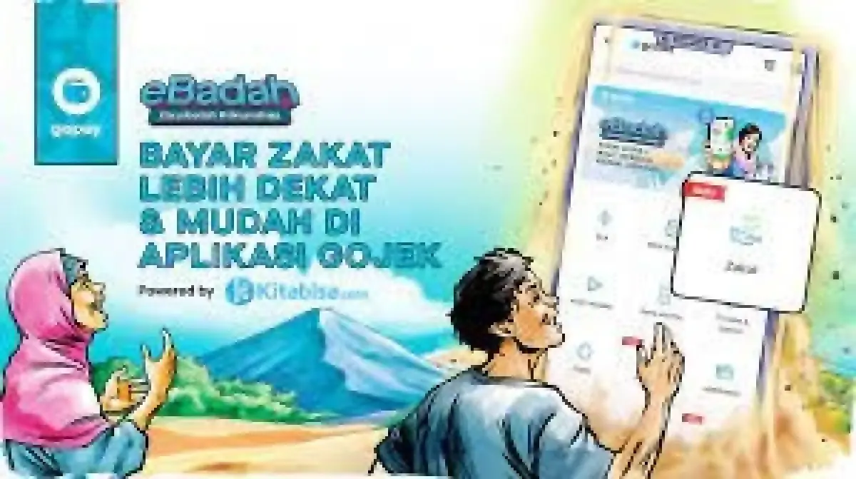 Cara membayar zakat dengan GoPay (Sumber : Gojek)