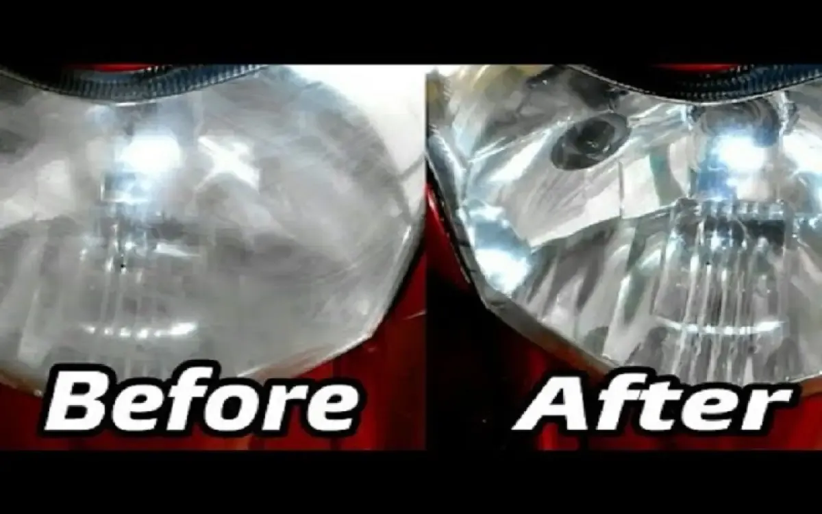 Ilustrasi mika lampu sebelum dan sesudah dibersihkan (Sumber : youtube.com/Kang One Finance)