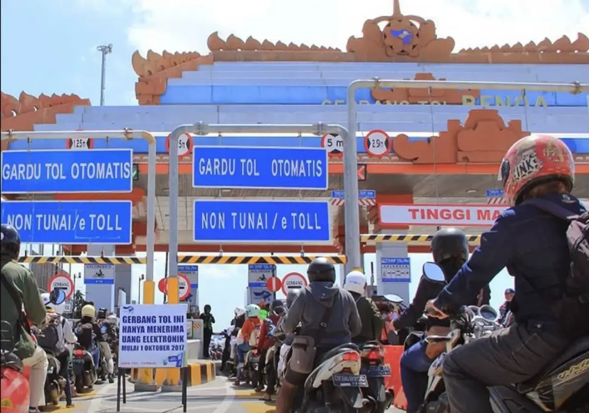 Ilustrasi Jalan Tol Bali Mandara dengan jalur khusus sepeda motot (Sumber : jasamarga.com)