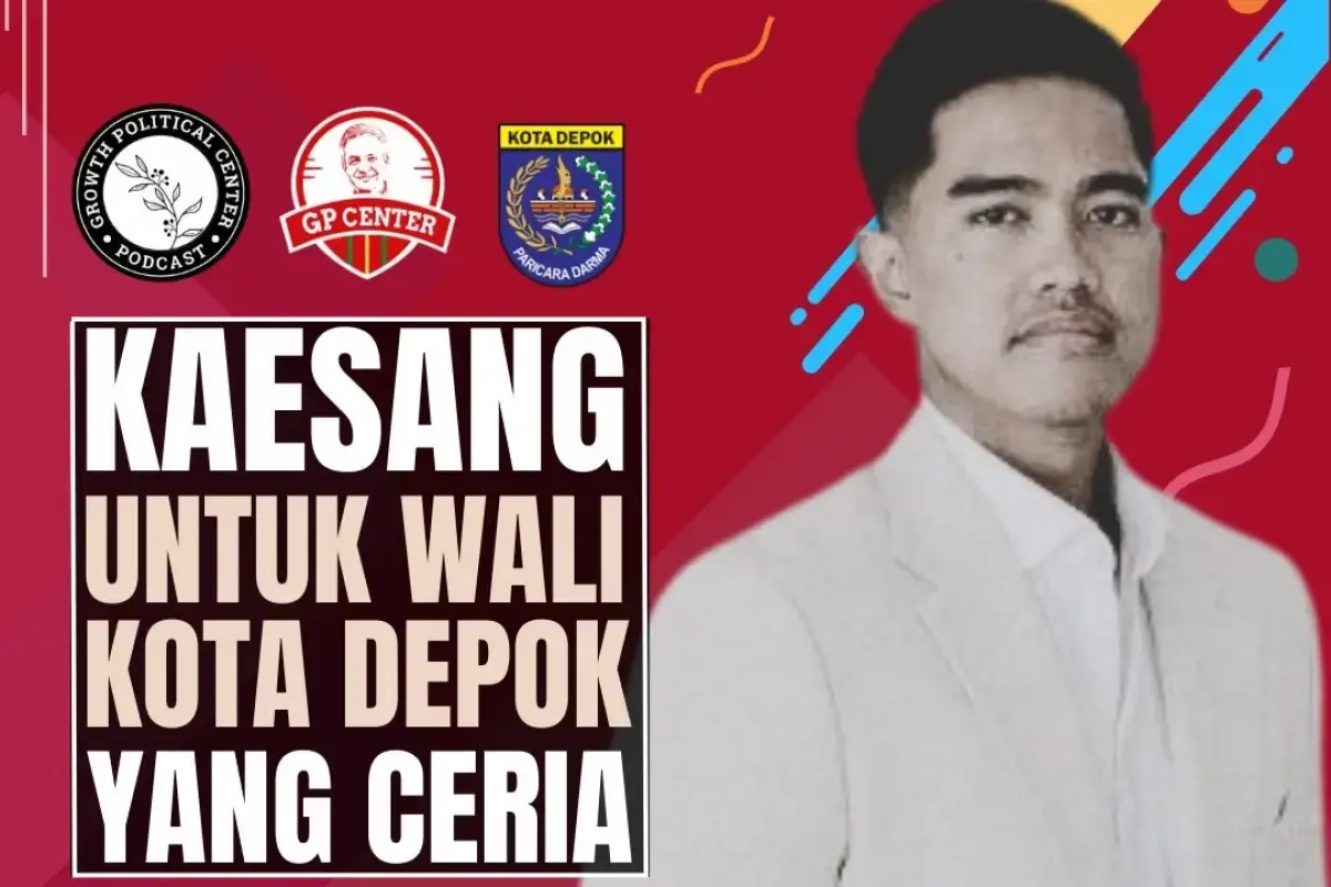 Relawan Ganjar Pranowo membuat poster dukungan kepada Kaesang Pangarep supaya maju sebagai calon Wali Kota Depok. (Sumber : Twitter/@Binyowijaya)