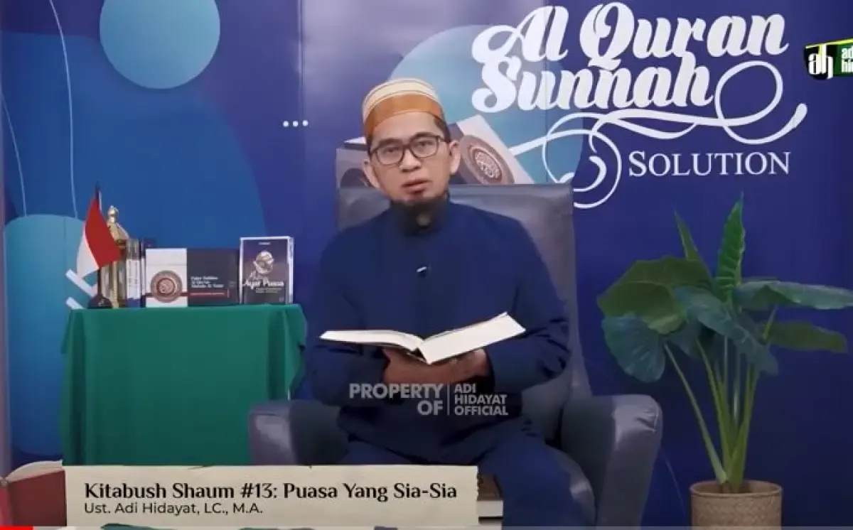 Ustadz Adi Hidayat. (Sumber : youtube.com/Adi Hidayat Official)