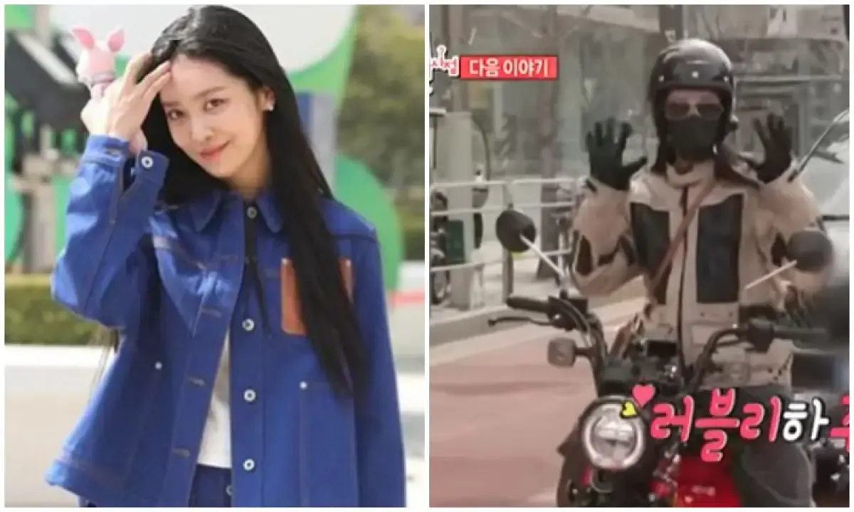 Cha Joo-young naik motor(Sumber: Youtube.com/mbc)