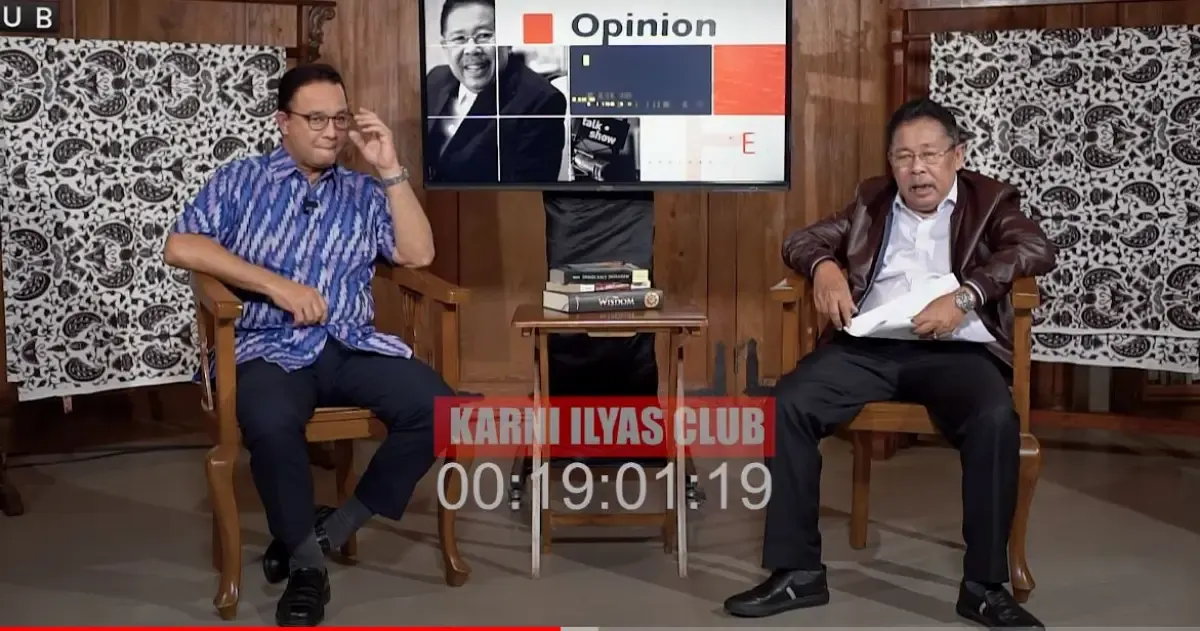 Anies Baswedan (Sumber : Tangkap layar/Youtube/Karni Ilyas Club)
