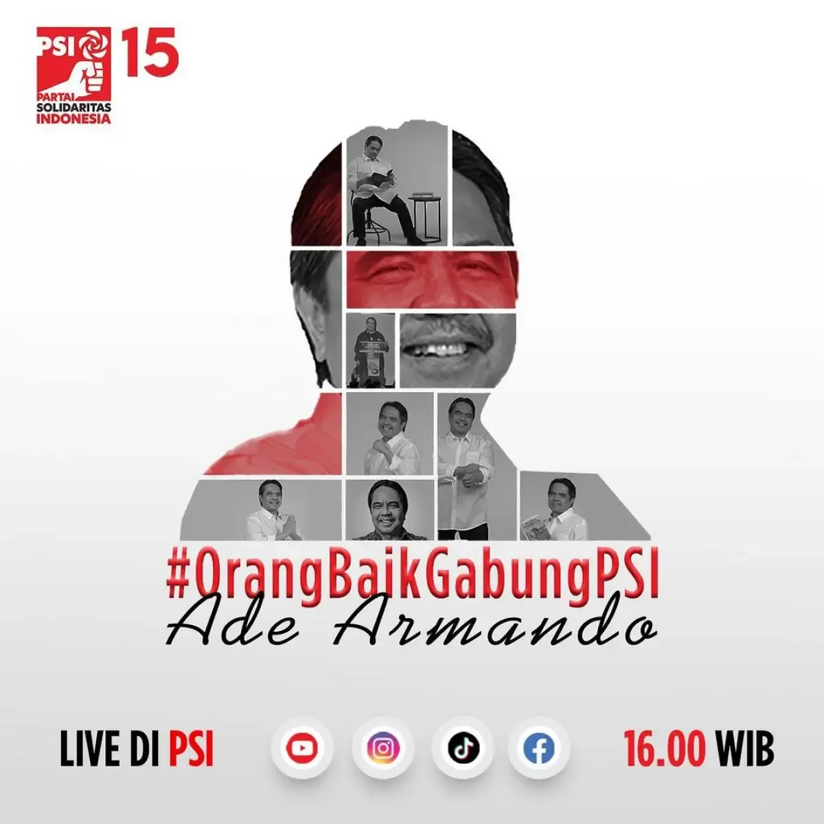 Ade Armando gabung PSI (Sumber : Instagram/psi_id)
