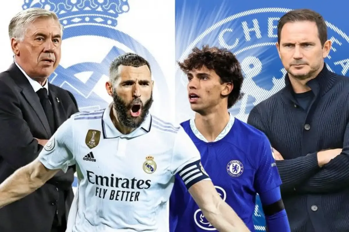 Ilustrasi pertandingan Liga Champions antara Real Madrid vs Chelsea (Sumber : TWITTER/@TipsterDaebreak)