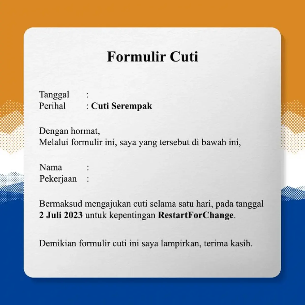 Tagar Jakarta Butuh Cuti trending topik di Twitter (Sumber : Twitter)