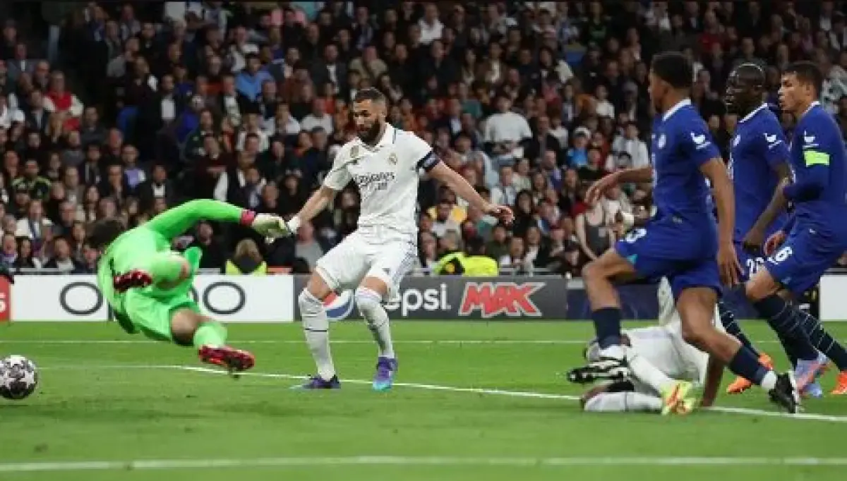 Karim Benzema tampil memukau pada laga leg I perempat final Liga Champions menghadapi Chelsea di Santiago Bernabeu, Kamis (13/4/2023) dini hari wib  (Sumber : uefa.com)