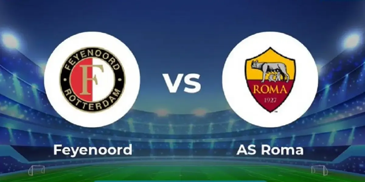 Pertandingan Liga Eropa 2022-2023 antara Feyenoord vs Roma (Sumber : TWITTER/@MightyTips)