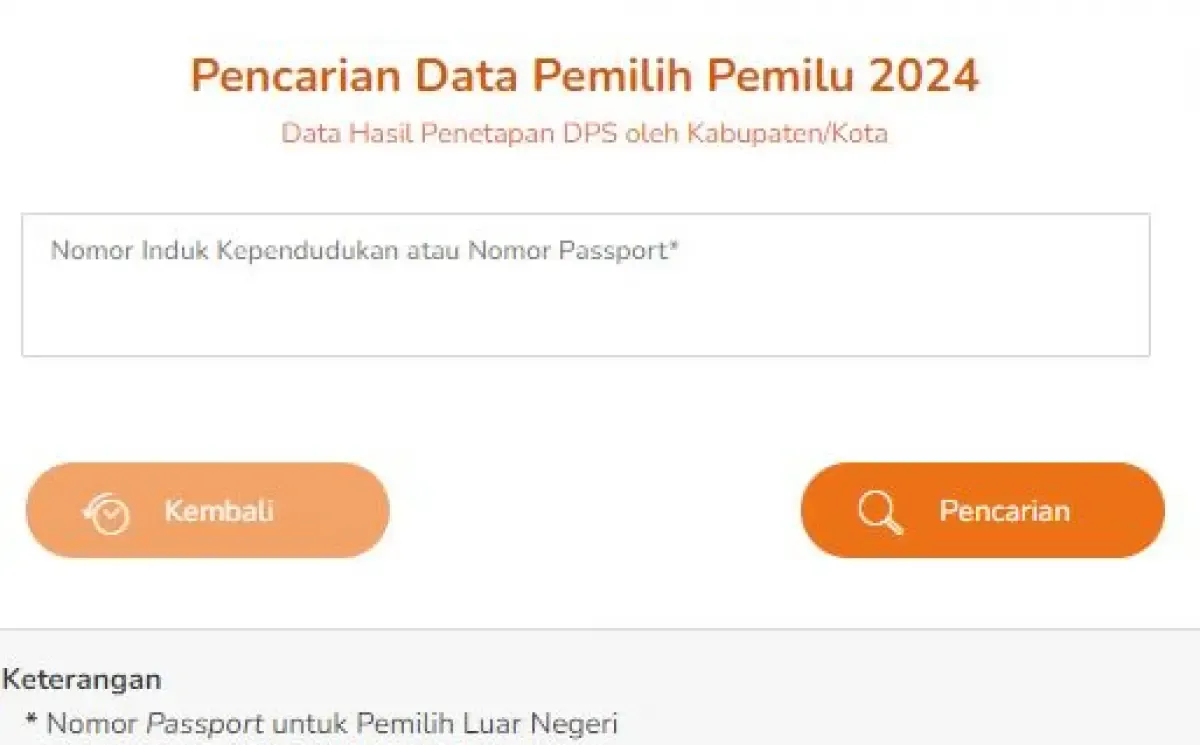 Cara mengecek daftar pemilih sementara Pemilu 2024  (Sumber : kpu.go.id)