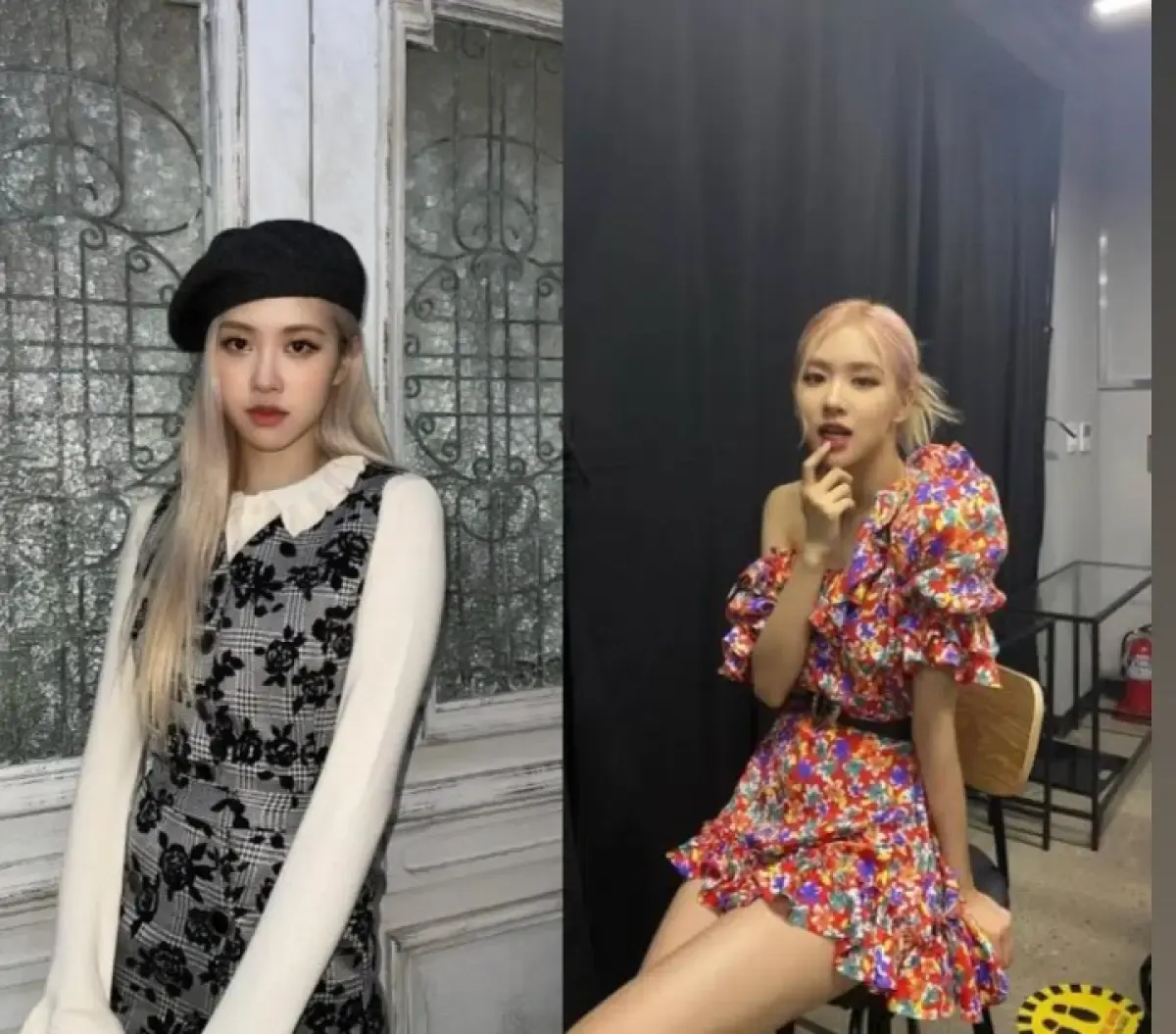 OOTD floral Rose BLACKPINK (Sumber: Instagram.com/roses_are_rosie/)