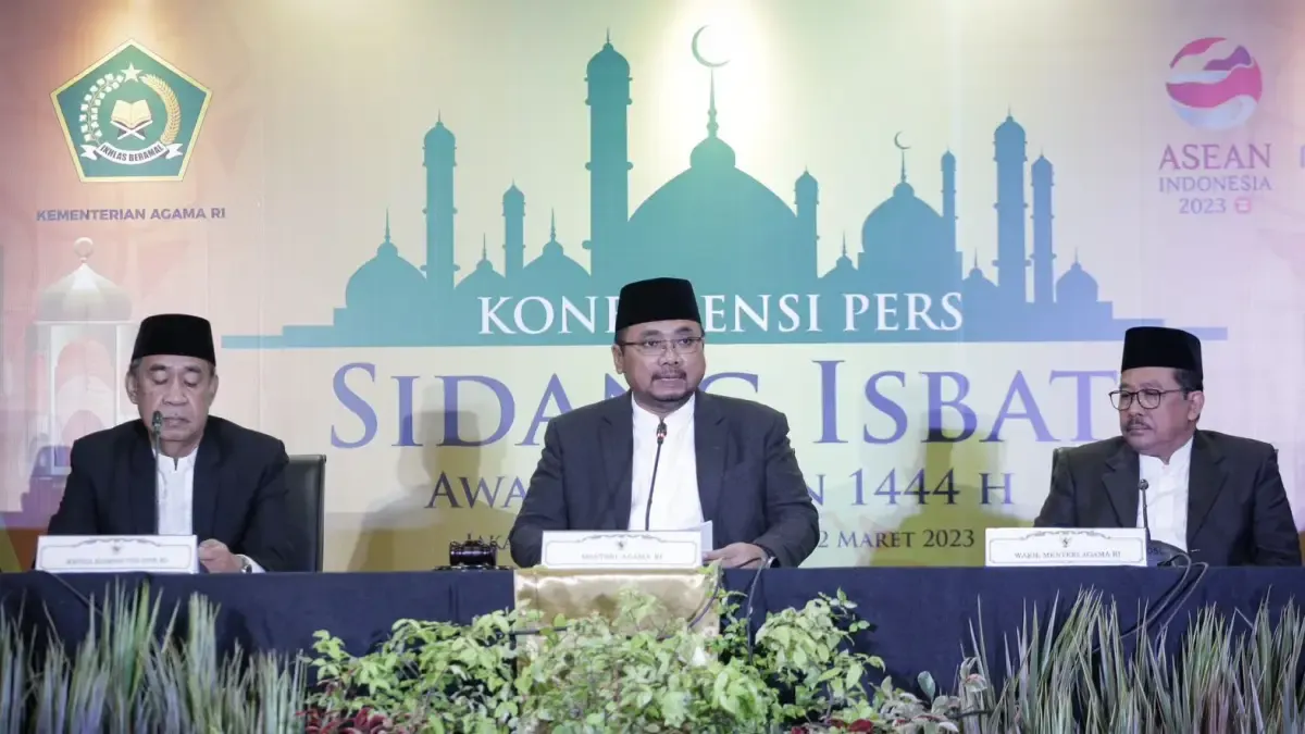 Sidang isbat pemerintah Indonesia. (Sumber : kemenag.go.id)