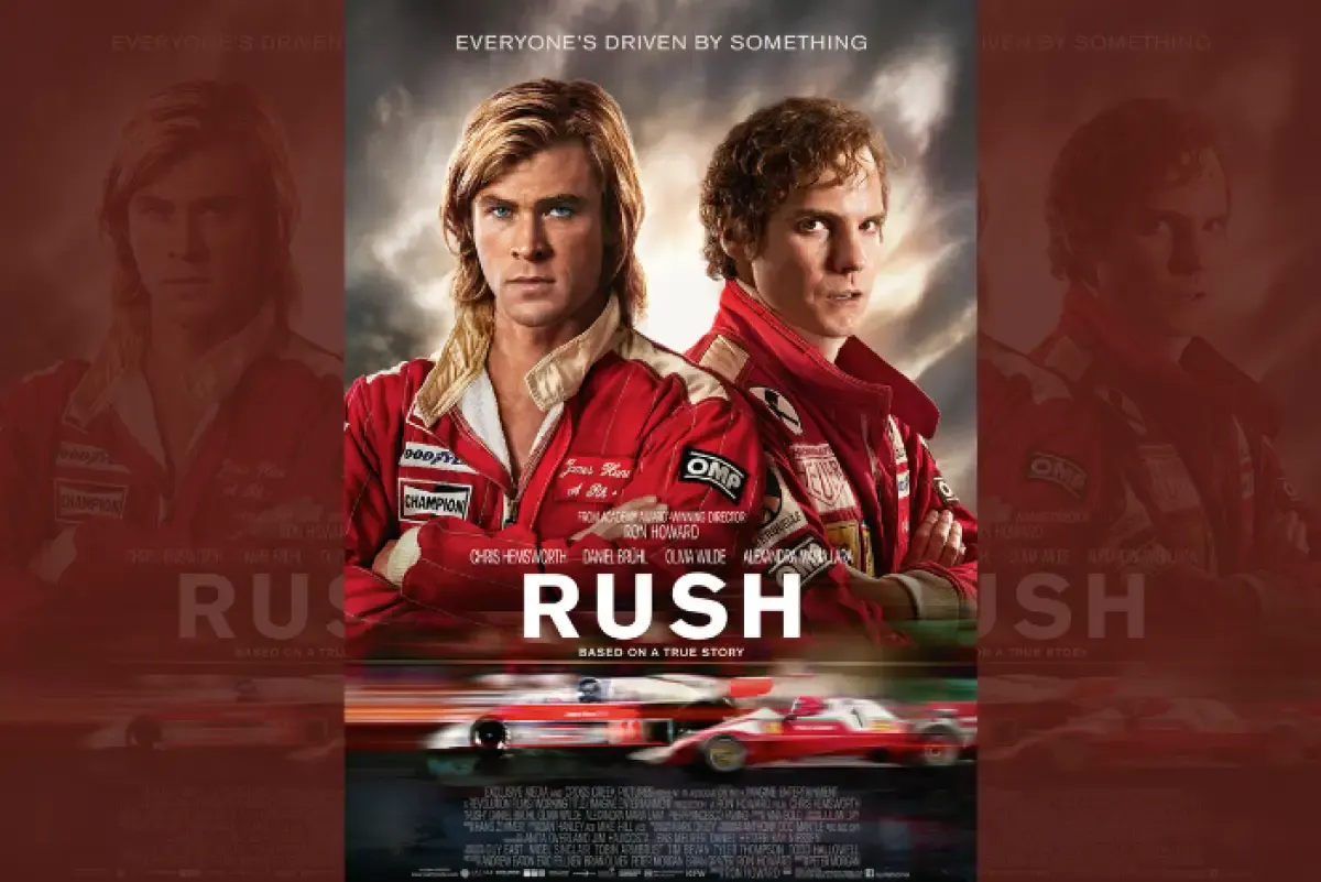 Poster film Rush. (Sumber : Twitter/@ScuderiaF1Pod)