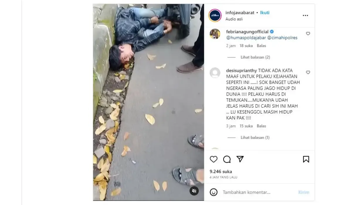 Penganiayaan di Cimahi (Sumber : Instagram/infojawabarat)