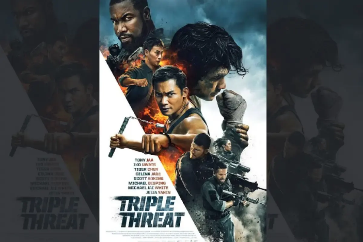 Poster film Triple Threat. (Sumber : Twitter/@bayuderu)