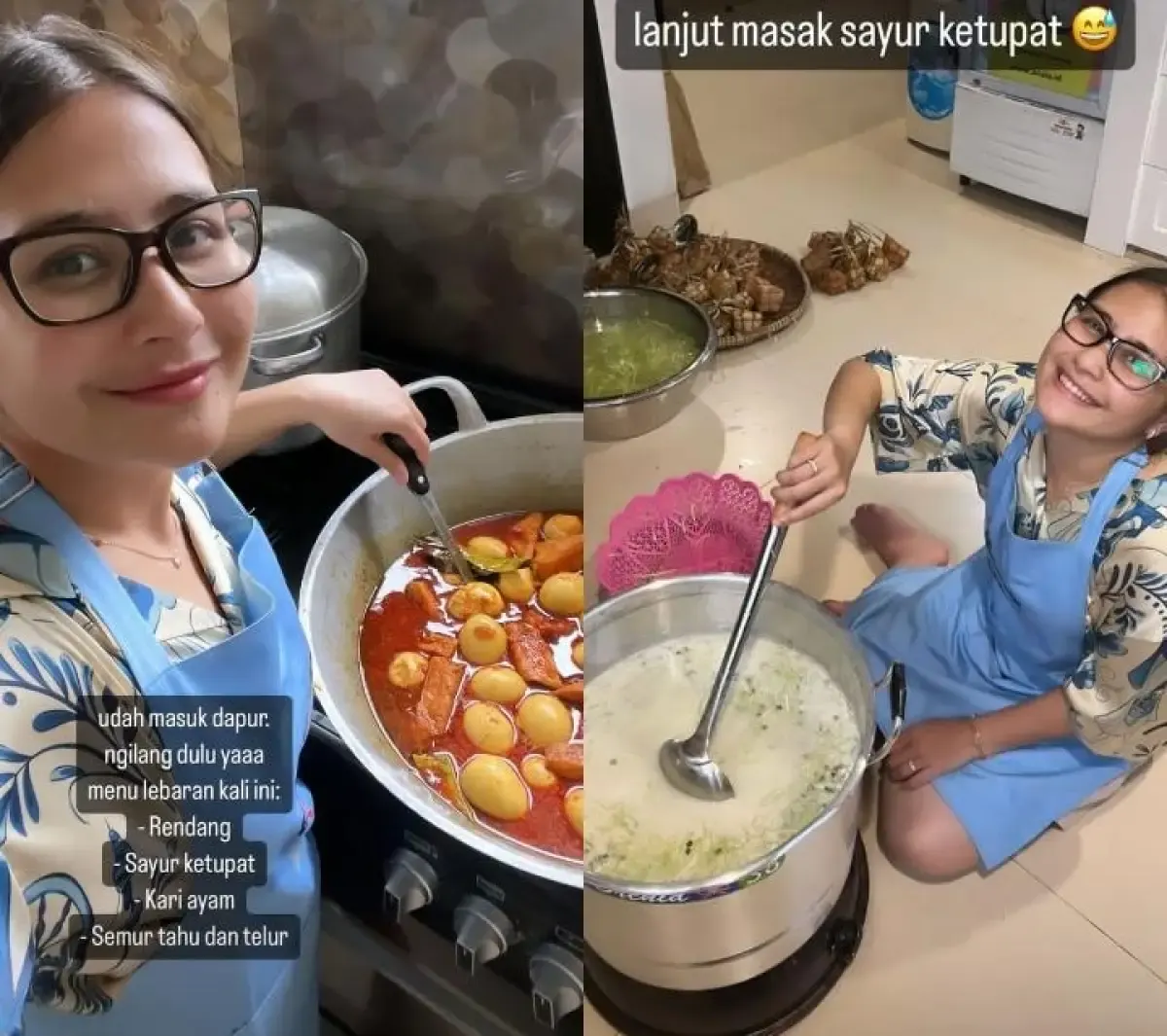 Prilly masak (Sumber: Instagram.com/prillylatuconsina96)