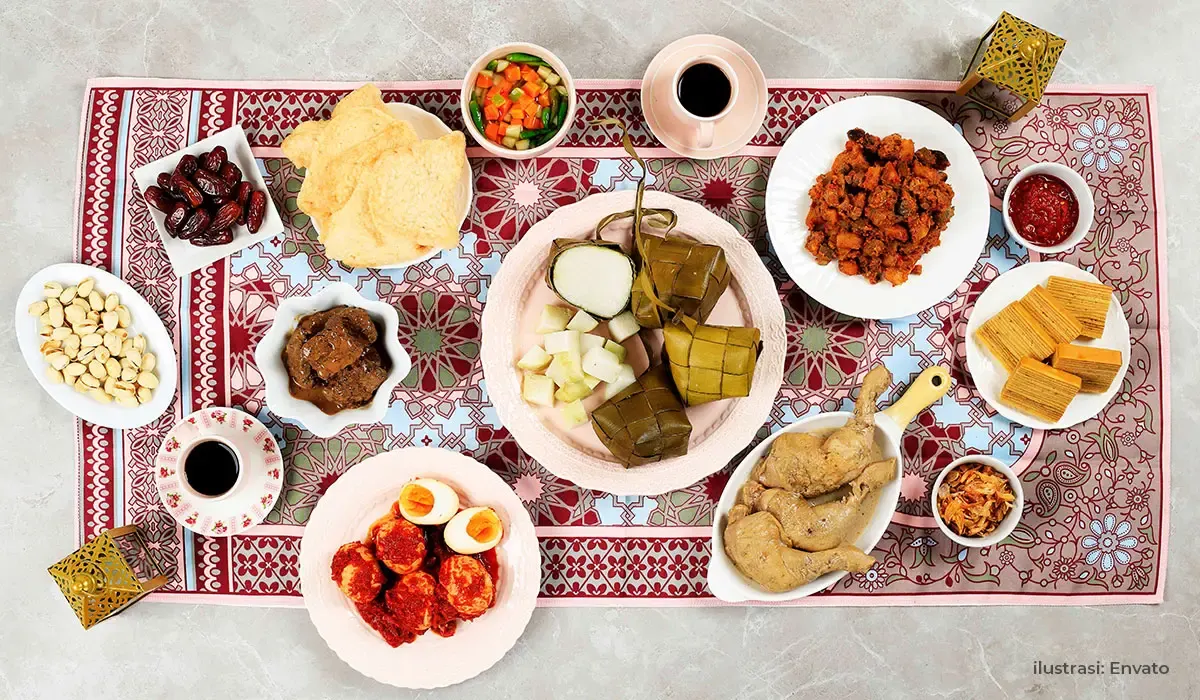 Ilustrasi-Makanan-Idul-Fitri (Sumber : Freepik)