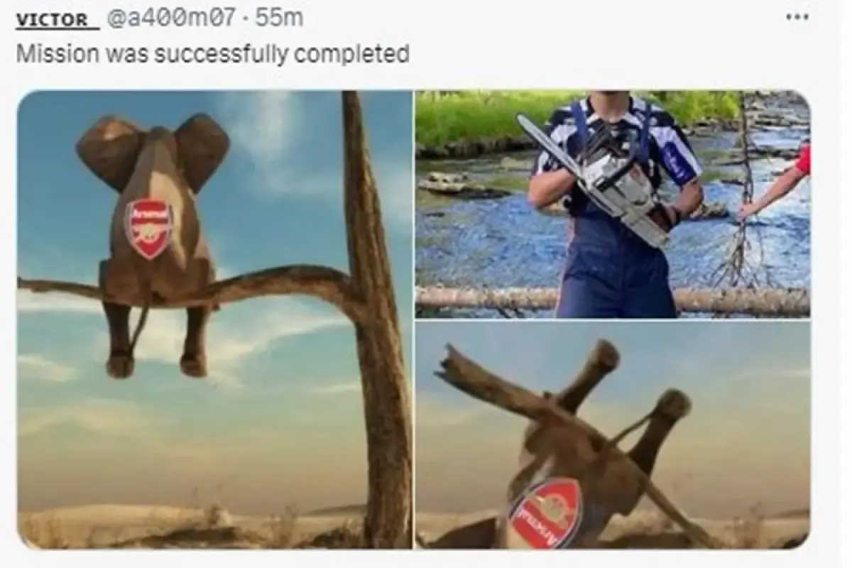 Meme kocak Man City vs Arsenal  (Sumber : Twitter/@a400m07)