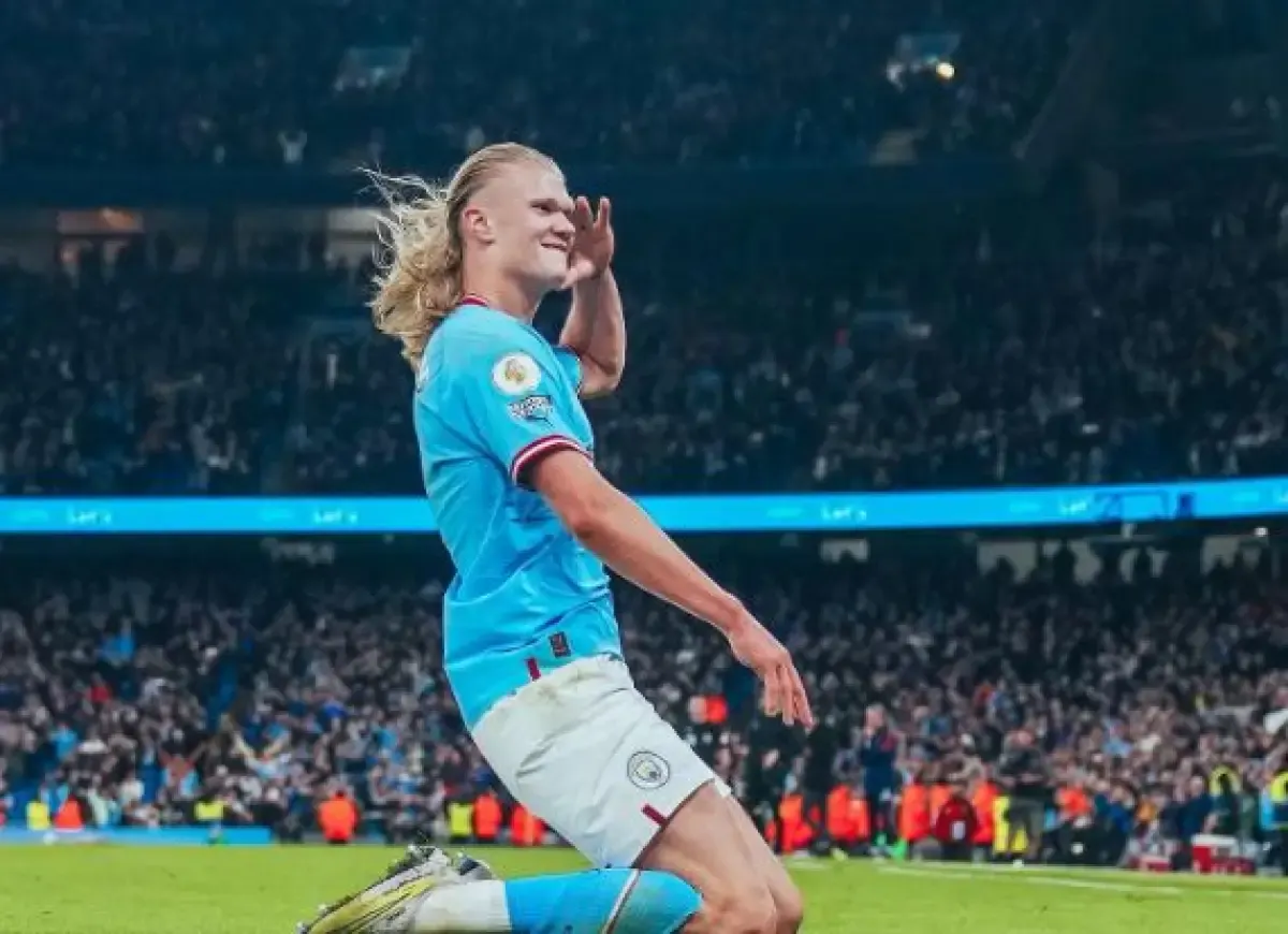 Erling Haaland memimpin Man City merebut titel Premier League musim ini.  (Sumber : Instagram/mancity)