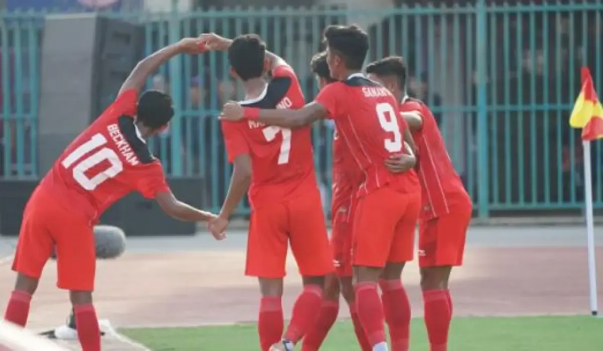 Tim Indonesia U-22 SEA Games 2023 melakukan selebrasi saat melawan Filipina, Sabtu (29/4/2023).  (Sumber : pssi.org)