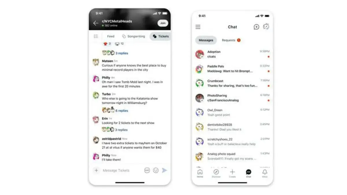 Fitur Chat Rooms baru Reddit (Sumber : Reddit)