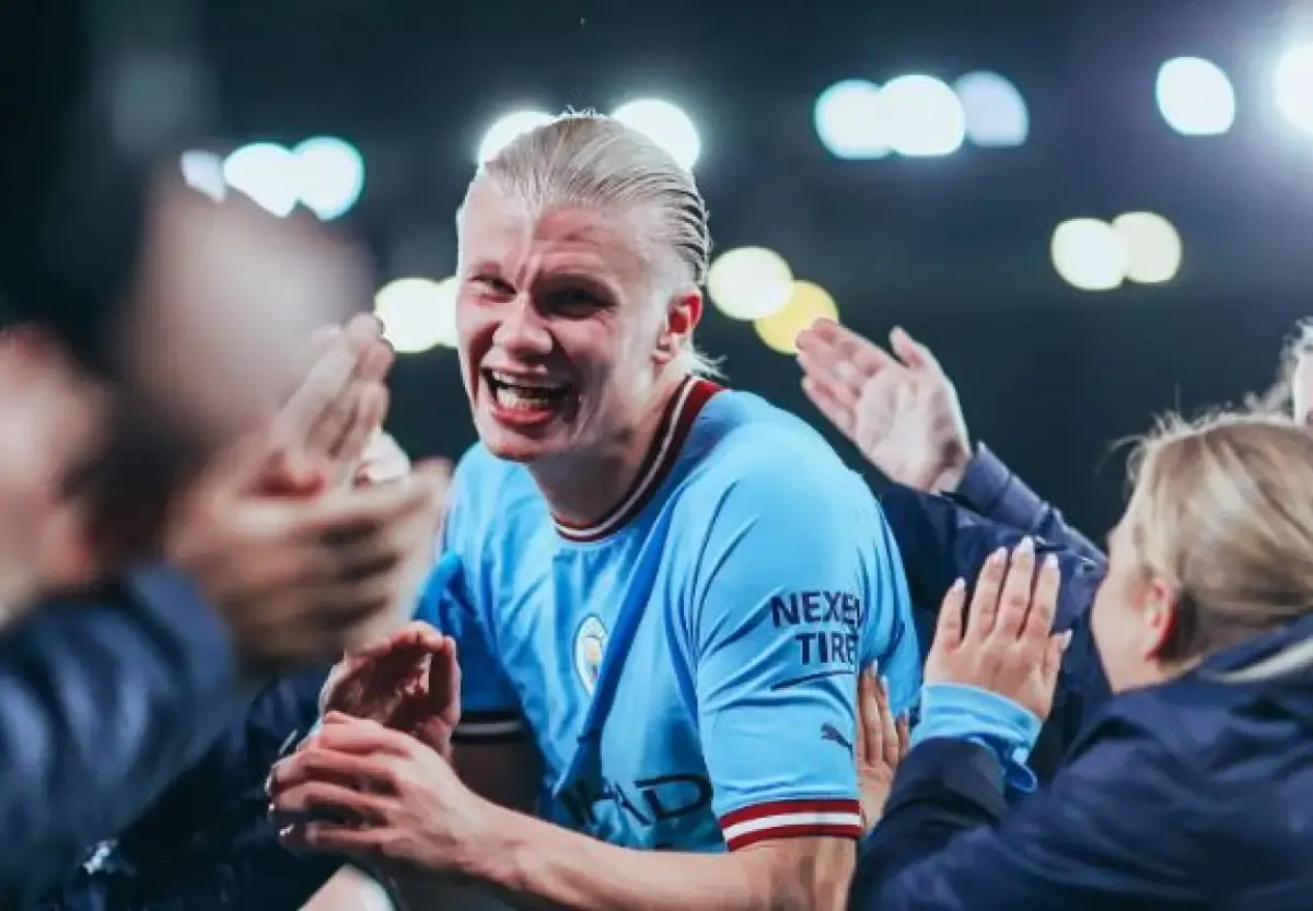 Striker Man City Erling Haaland tak berhenti membuat gol.  (Sumber : Instagram/mancity)