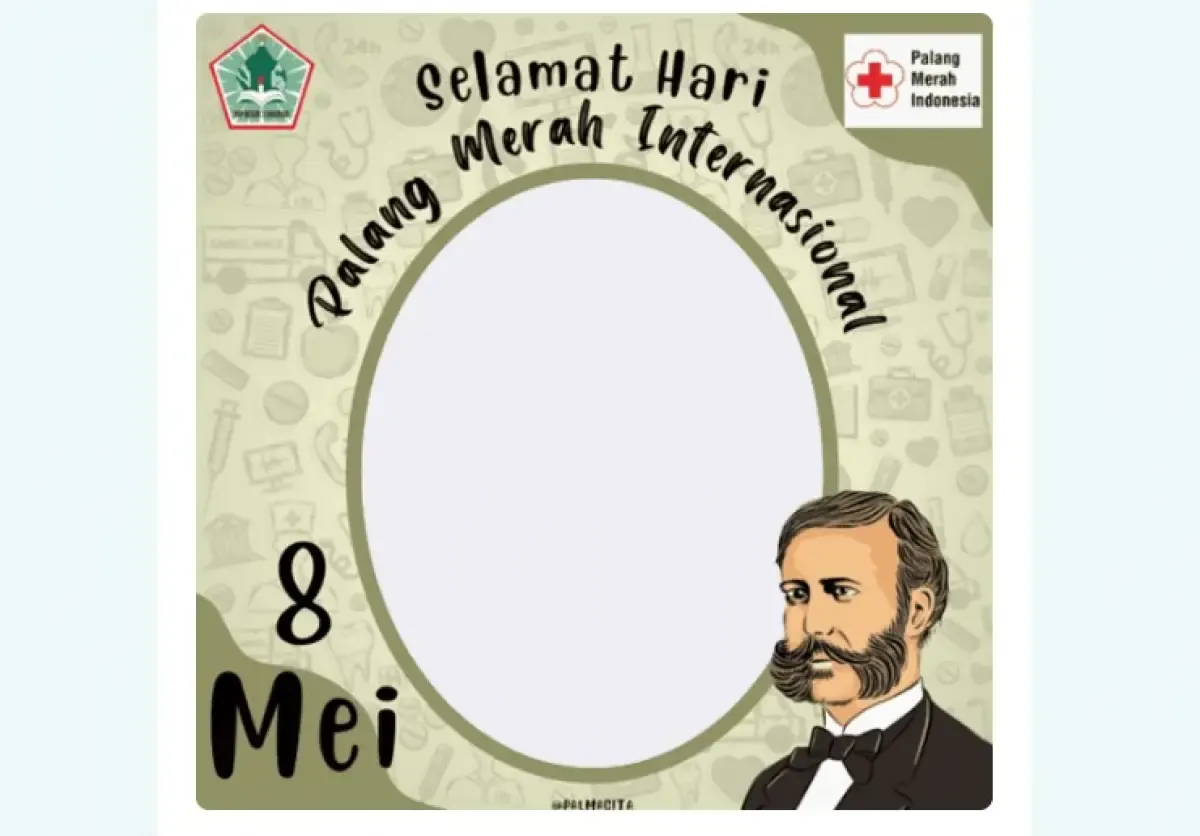 Twibbon Hari Palang Merah Internasional (Sumber : twibbonize.com)