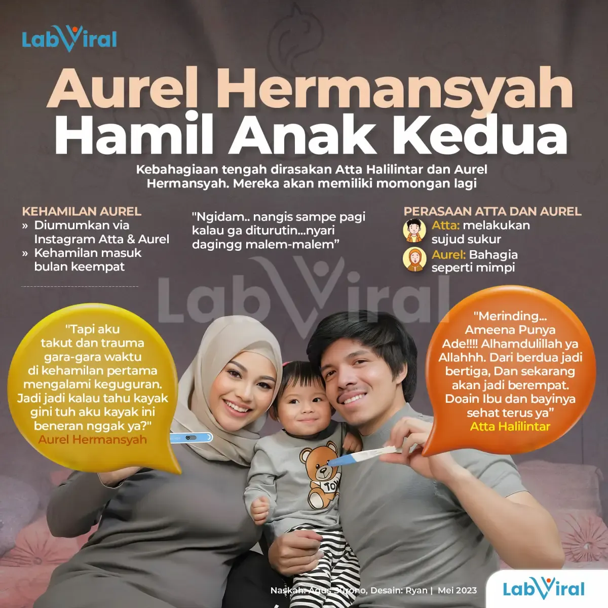 Infografis Aurel Hermansyah Hamil Anak Kedua