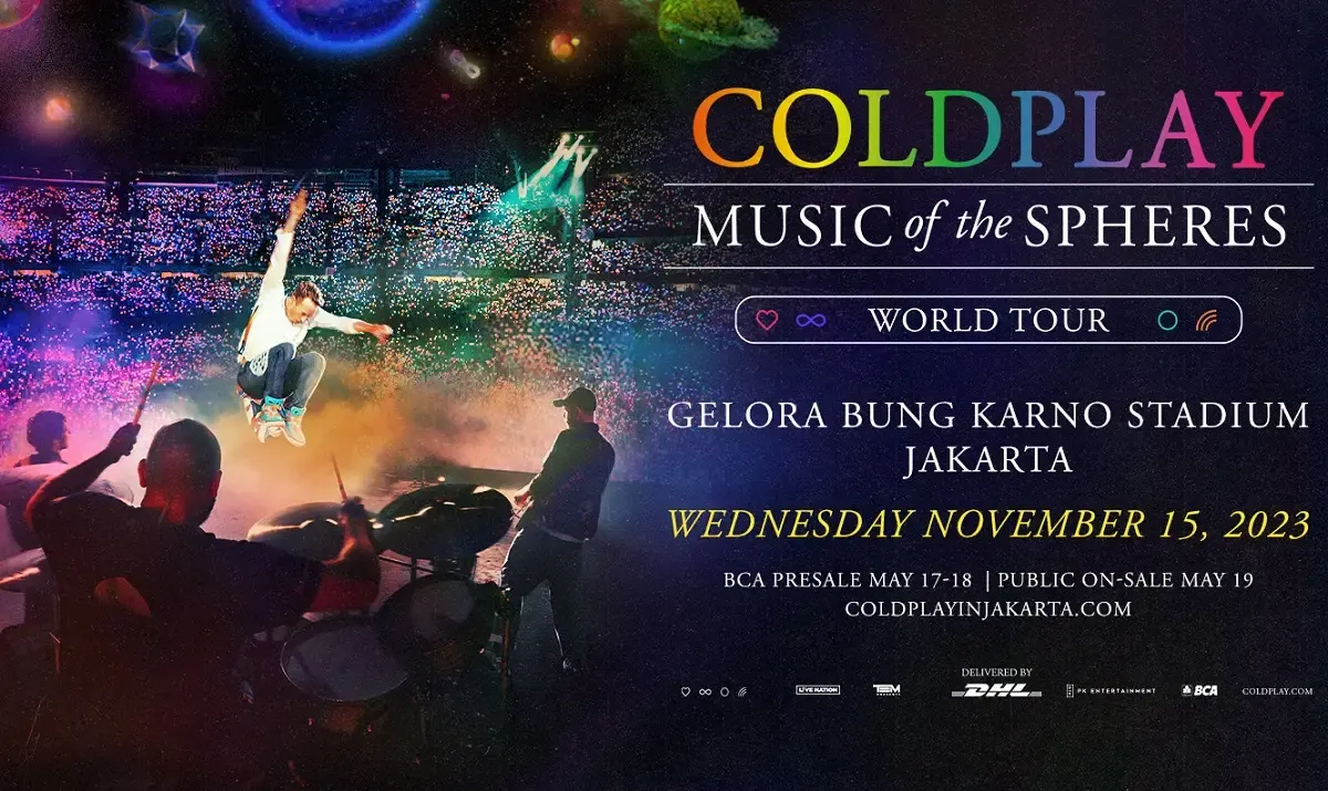 Konser Coldplay Indonesia 2023 Positif Digelar, Catat Tanggal Penjualan, Harga Tiket dan Link Pembelian Tiket (Sumber : PK Entertainment)