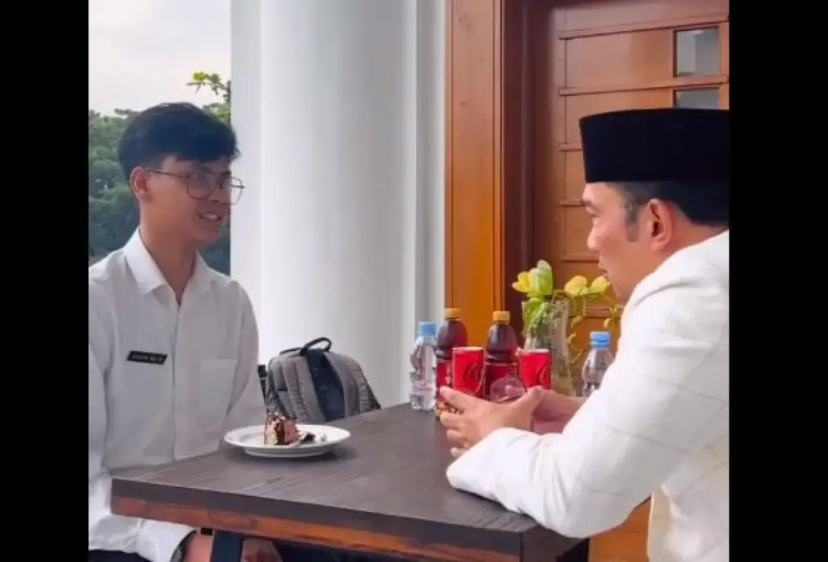 Ridwan Kamil, Gubernur Jawa Barat bertemu guru muda Husein Ali Rafsenjani (Sumber : Twitter)