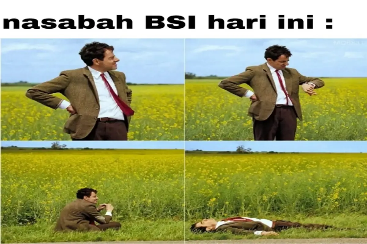 Meme kocak BSI  (Sumber : Istimewa via WA Group Nasabah BSI)