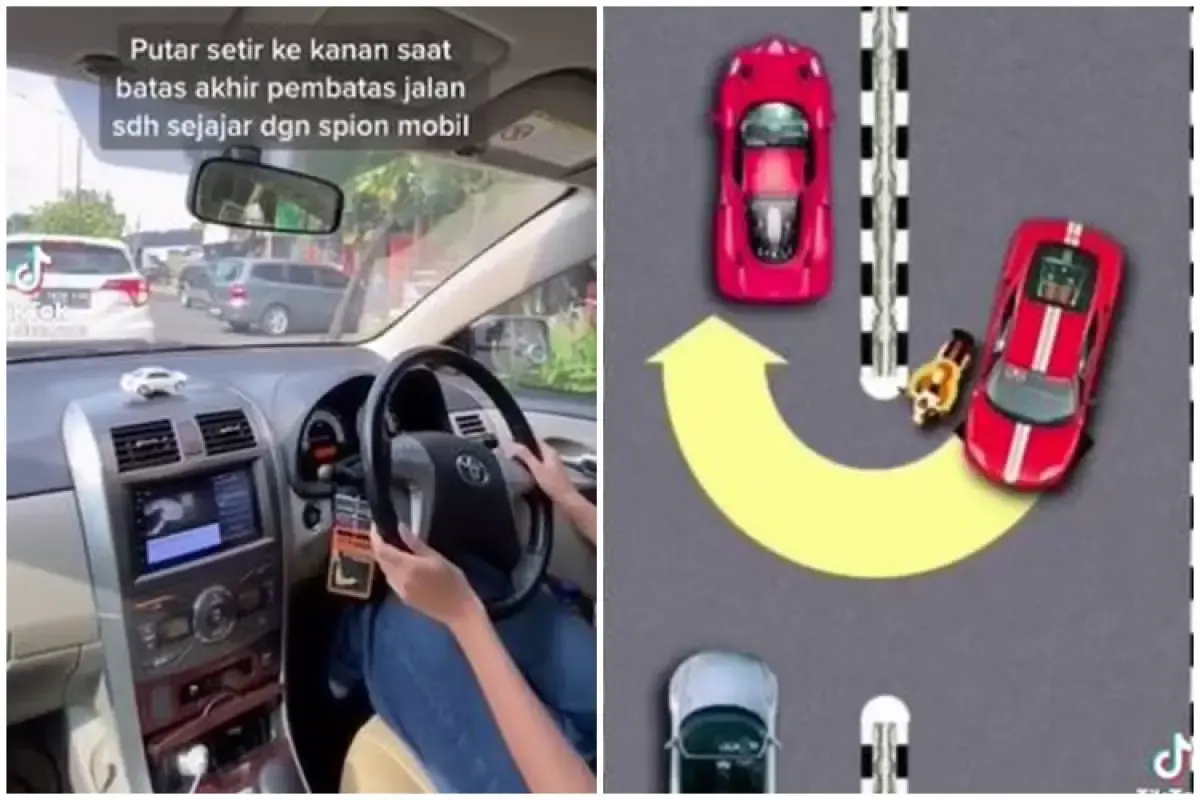 Cara Paling Gampang Putar Balik bagi Pengemudi Pemula yang Baru Belajar Nyetir (FOTO: TikTok Ditra Yuda)