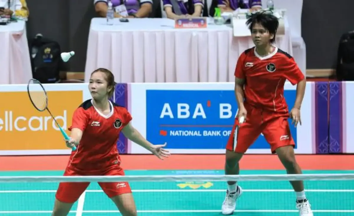 Ganda putri Indonesia menjadi salah satu partai all Indonesian final di nomor perorangan SEA Games 2023.  (Sumber : pbsi.id)