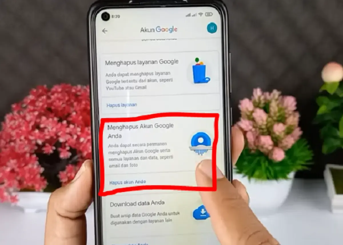 Ilustrasi hapus akun Google (Sumber : youtubecom/Syam Kapuk)
