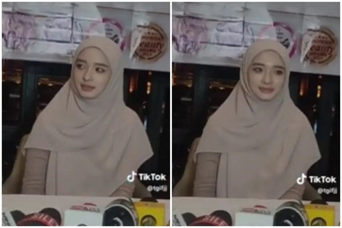 Inara Rusli buka cadar.  (Sumber : TikTok/tgifjj)