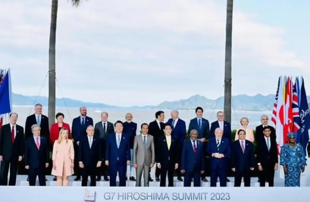 Presiden Jokowi saat menghadiri KTT G7 di Hiroshima, Jepang, 20 Mei 2023.  (Sumber : Instagram/jokowi)