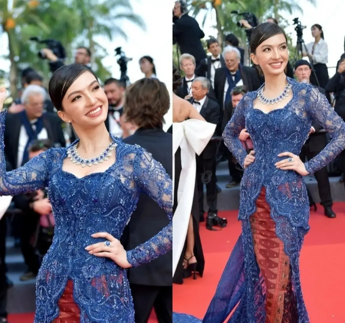 Raline Shah pakai kebaya di Cannes Film Festival (Sumber : Twitter)