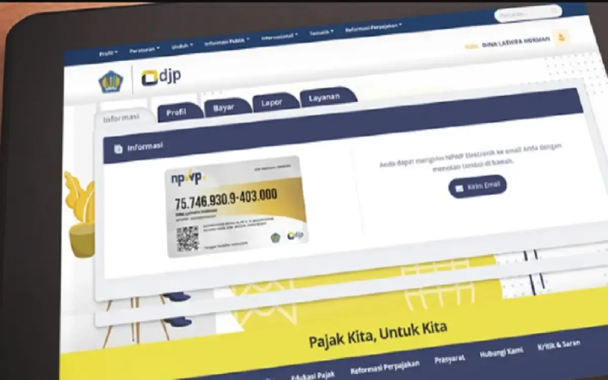 Ilustrasi daftar NPWP online (Sumber : online-pajak.com)