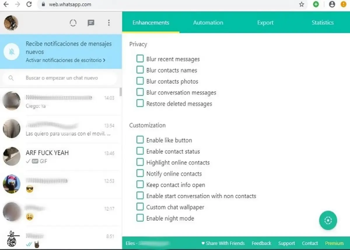 Illustrasi WhatsApp Web Plus (Sumber : malavida.com)