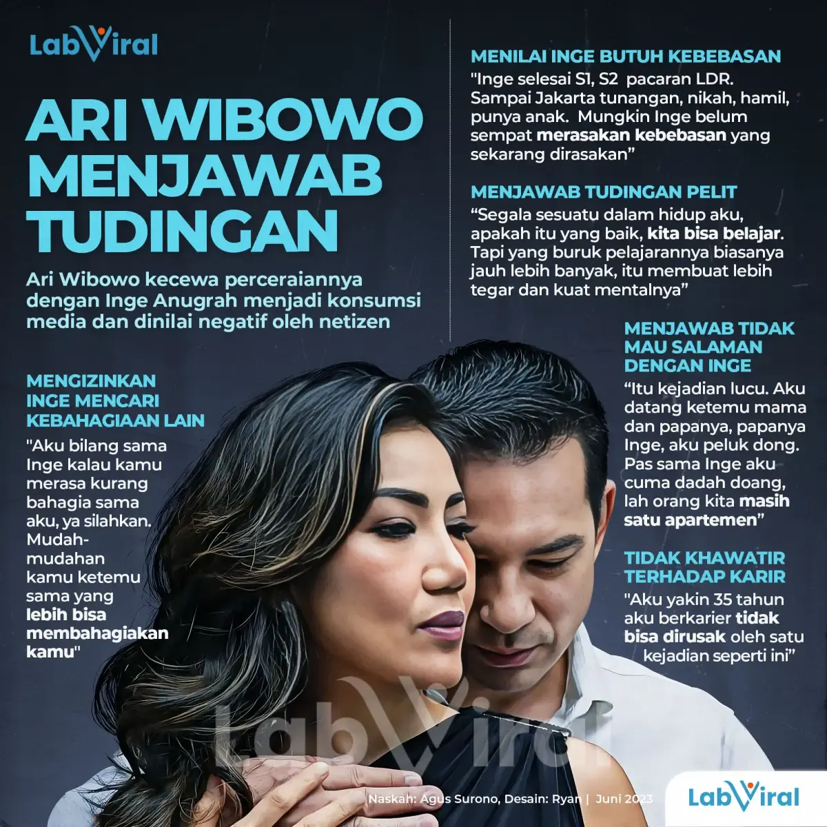 Infografis Ari Wibowo Menjawab Tudingan