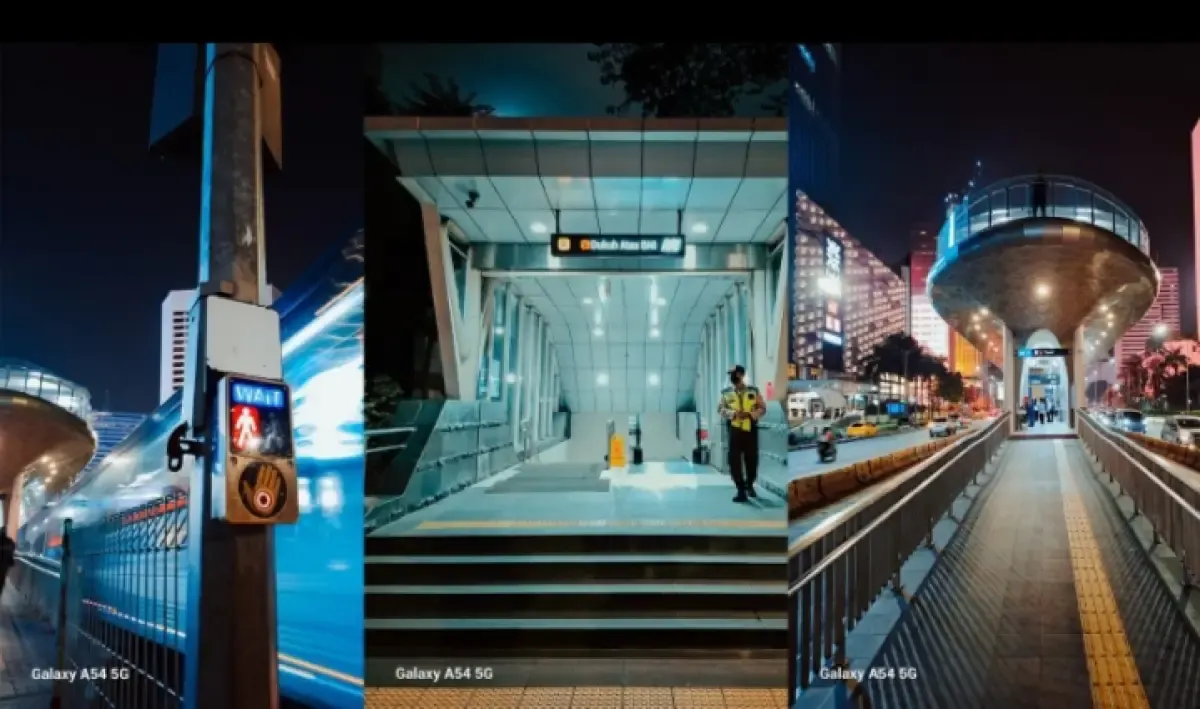 Hasil foto malam hari dengan Galaxy A54 5G (Sumber : Samsung)