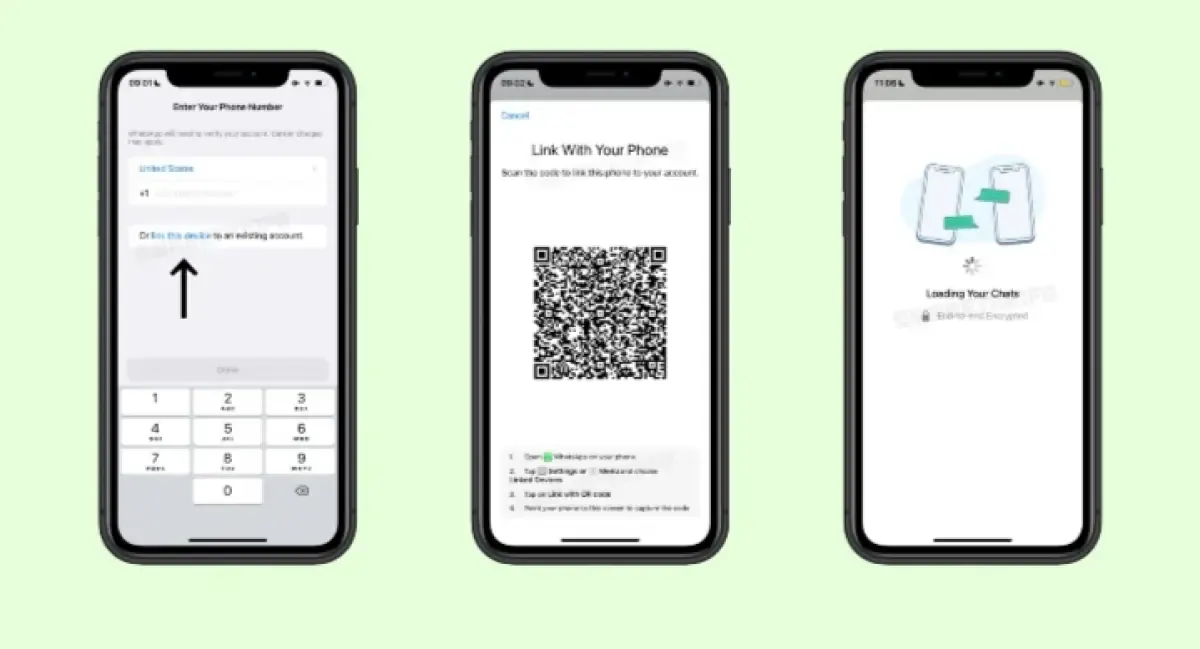 Ilustrasi fitur Companion Mode di WhatsApp iOS (Sumber : WABetaInfo)