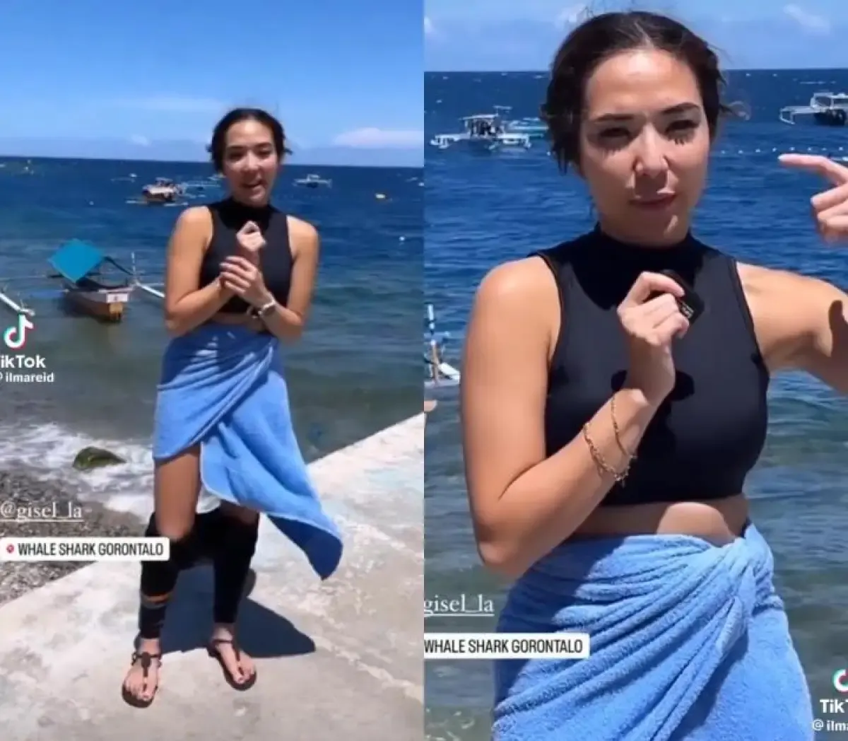 Gisel diving (Tiktok.com/)