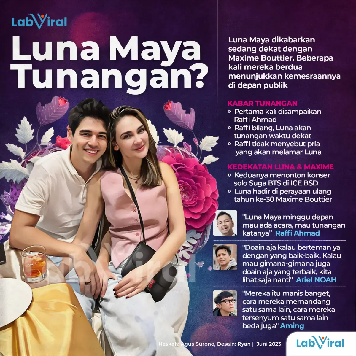 Infografis Luna Maya Tunangan?