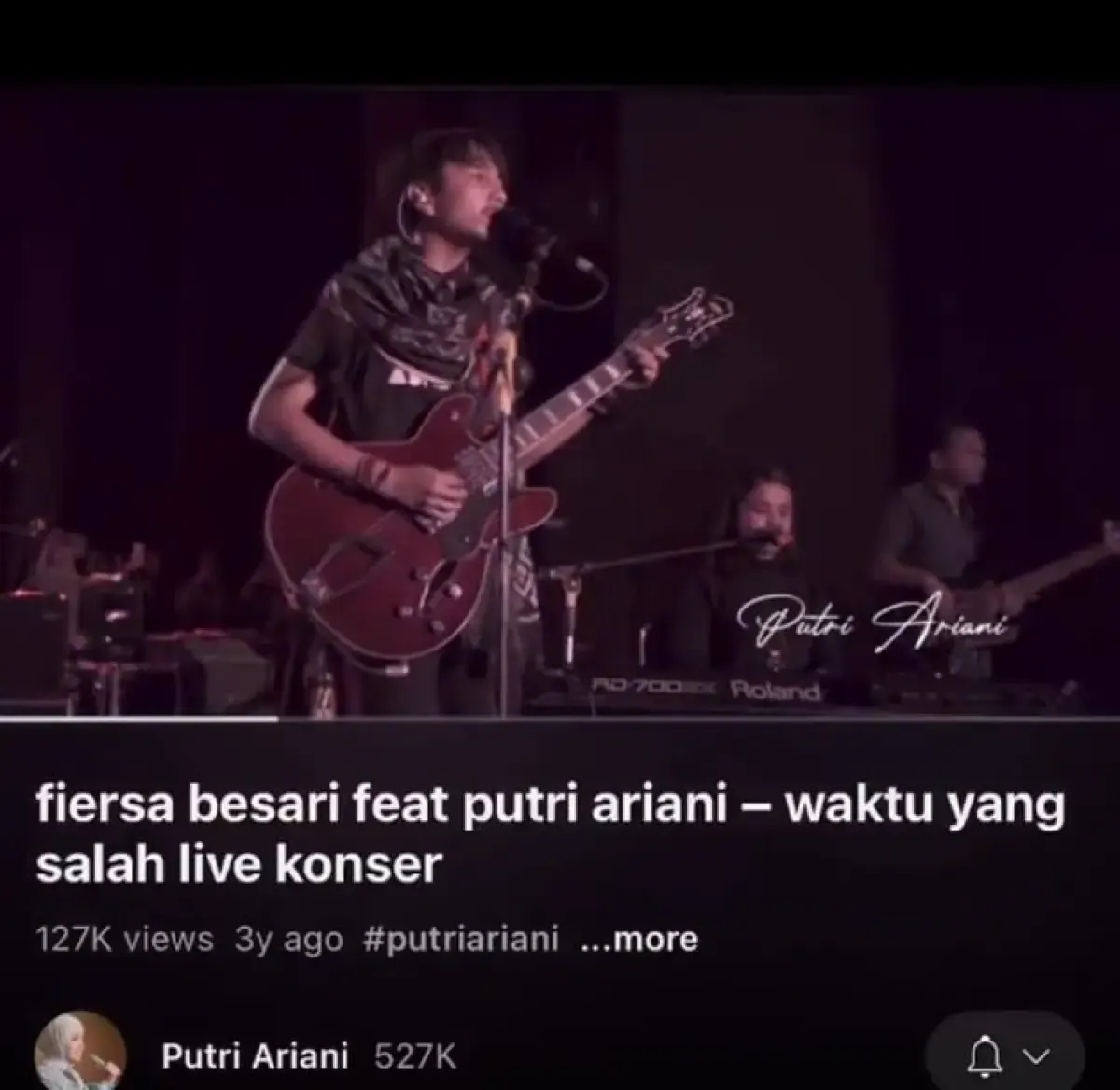 Cuplikan kolaborasi Fiersa Besari dengan Putri Ariani (Sumber : Twitter/FiersaBesari)